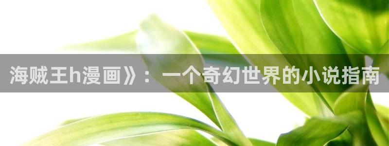 香蕉漫画免费版在线阅读：海贼王h漫画》：一个奇幻世界的小说指南